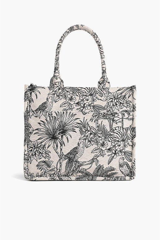 Leopard Lily Embellished Tote - America & Beyond