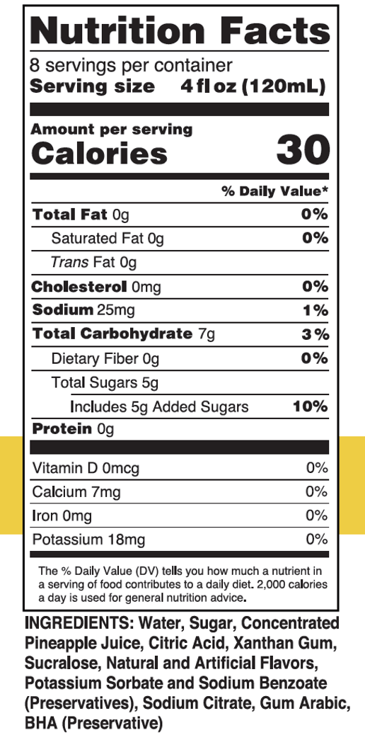 Pina Colada Mix - Skinny Mixer - Jordan's Skinny Mixes