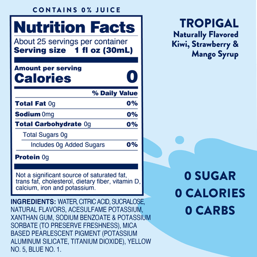 Tropigal™ Syrup - Sugar Free - Jordan's Skinny Mixes