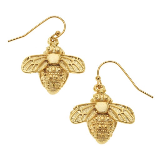 Gold Bee Earring - Susan Shaw