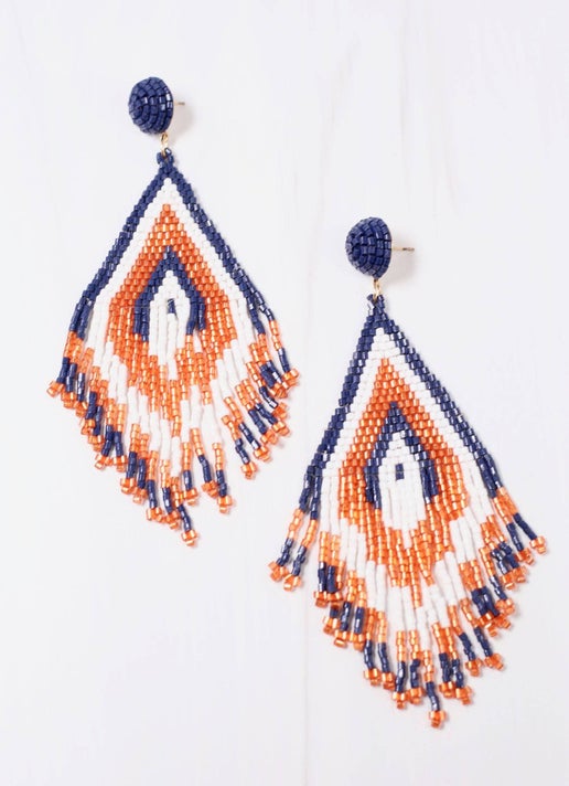 Bennett Beaded Drop Earring Orange