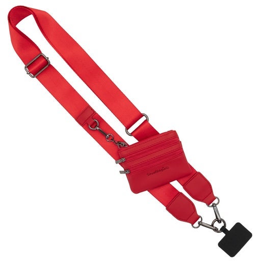 Clip & Go Phone Lanyard with Wallet - Red