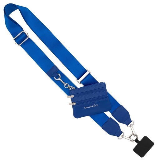 Clip & Go Phone Lanyard with Wallet - Royal Blue