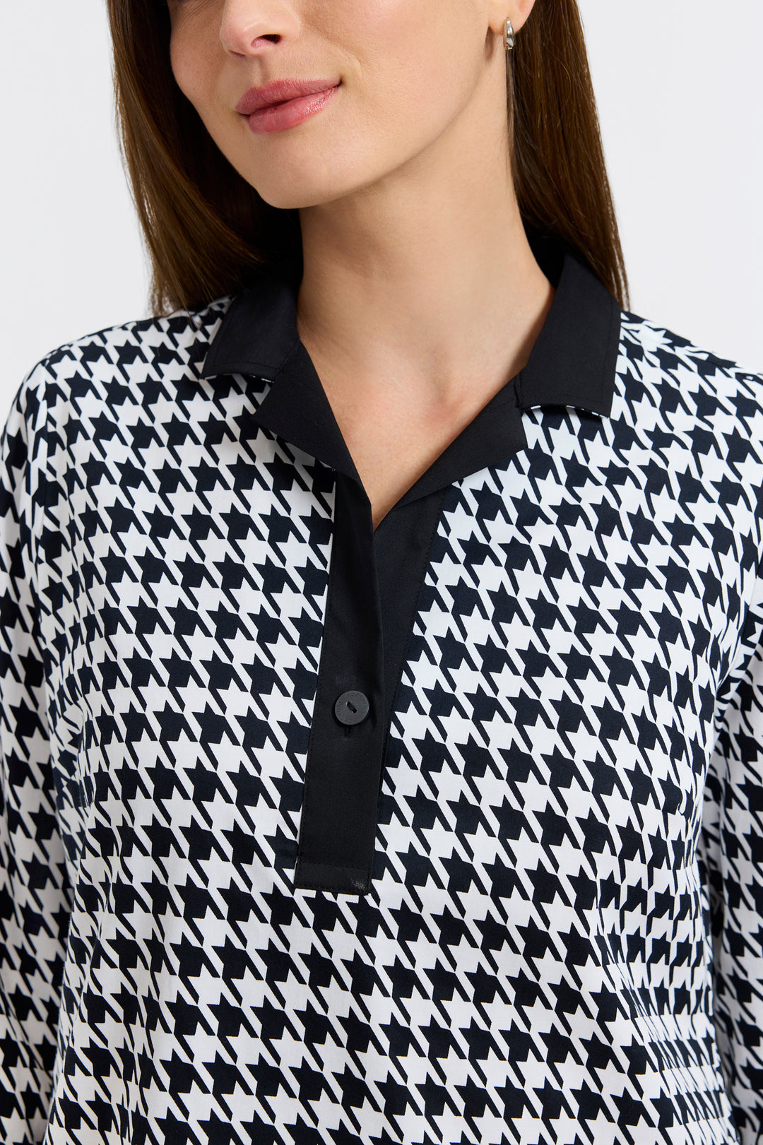 Sloane Classic Houndstooth 3/4 Sleeve Dress