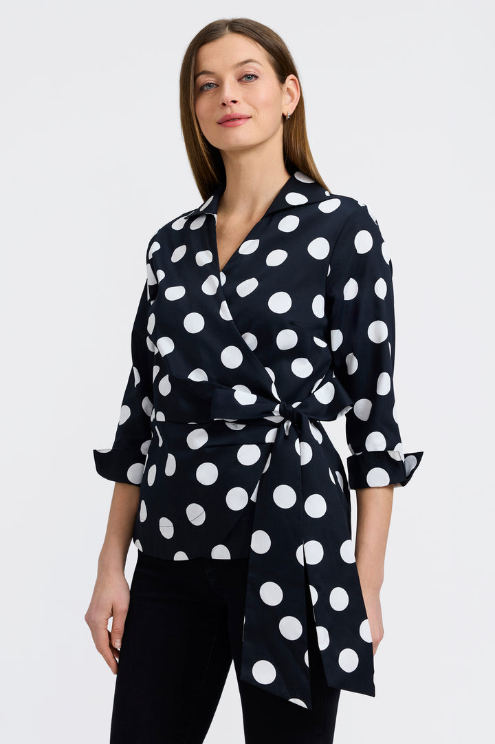 Salina Polka Dot 3/4 Sleeve Shirt