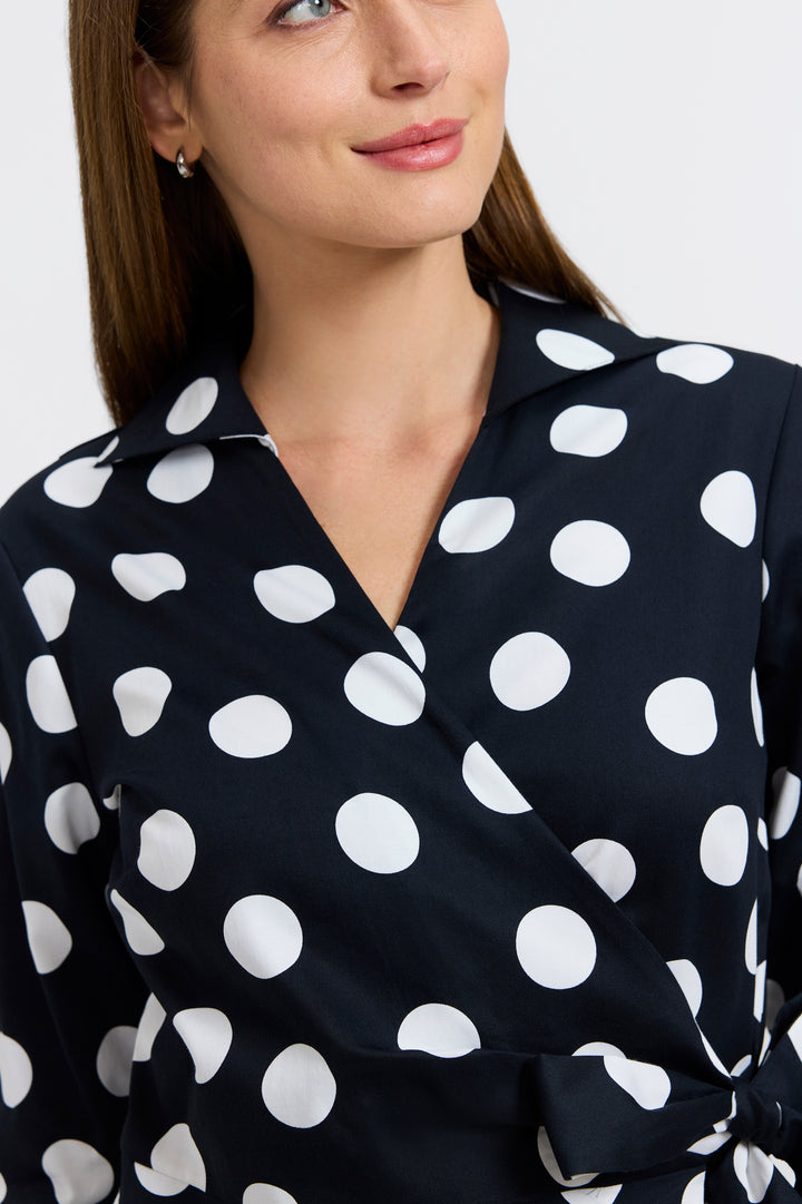 Salina Polka Dot 3/4 Sleeve Shirt