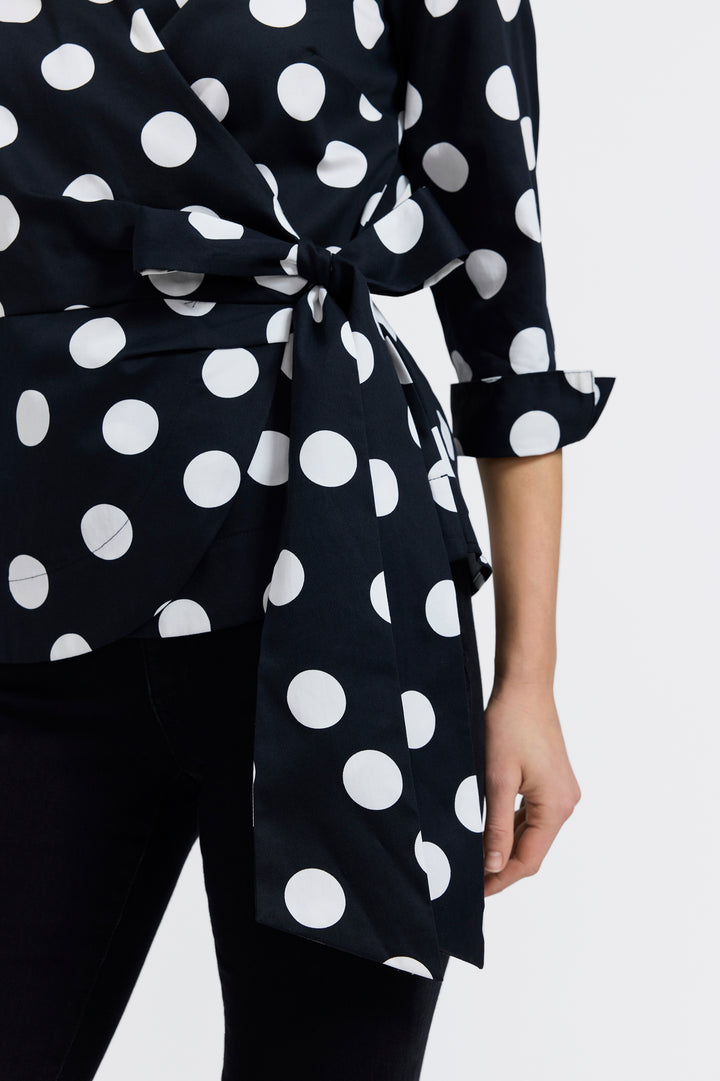 Salina Polka Dot 3/4 Sleeve Shirt