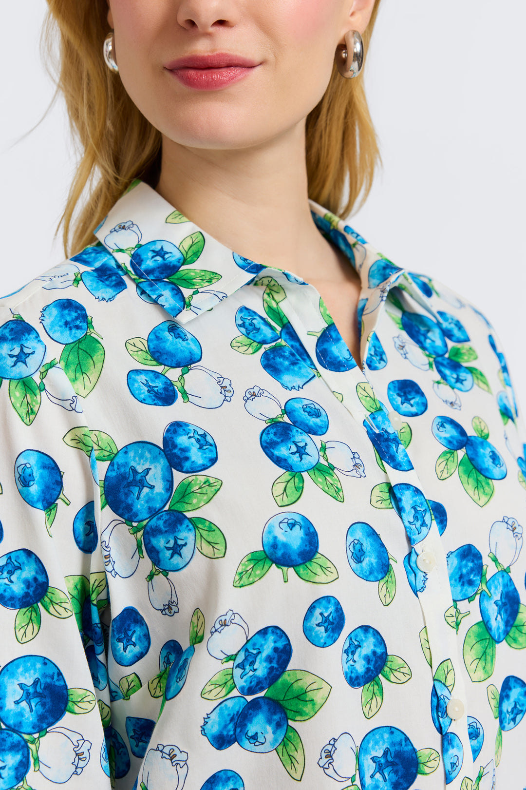 Hampton Watercolor Blueberries Long Sleeve Shirt