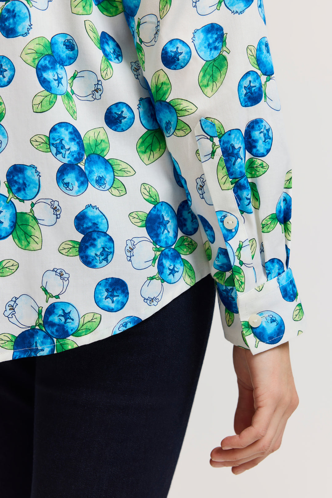 Hampton Watercolor Blueberries Long Sleeve Shirt