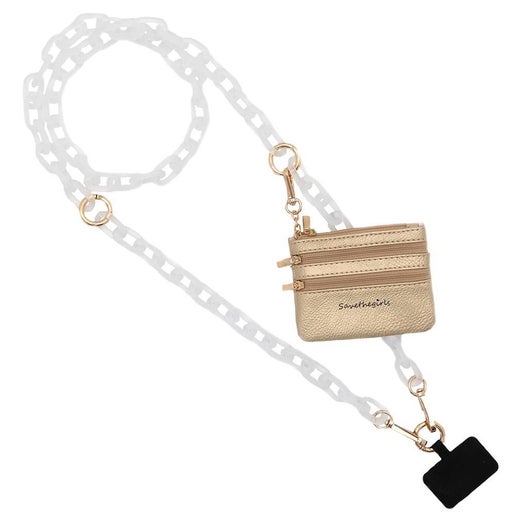 Clip & Go Crossbody Ice Chain Phone Accessory  - White