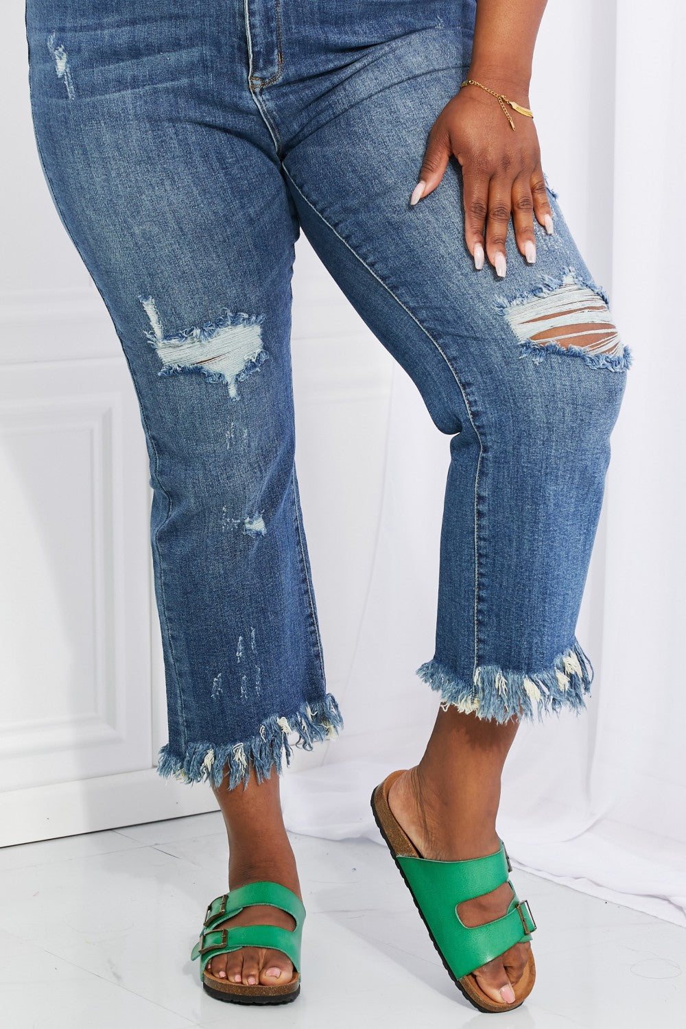 Undone Chic Straight Leg Jeans - Risen