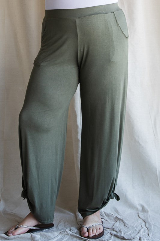 Favorite Side Tie Pants + Pockets in Olive