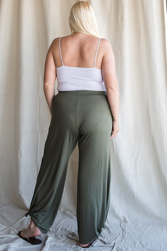 Favorite Side Tie Pants + Pockets in Olive