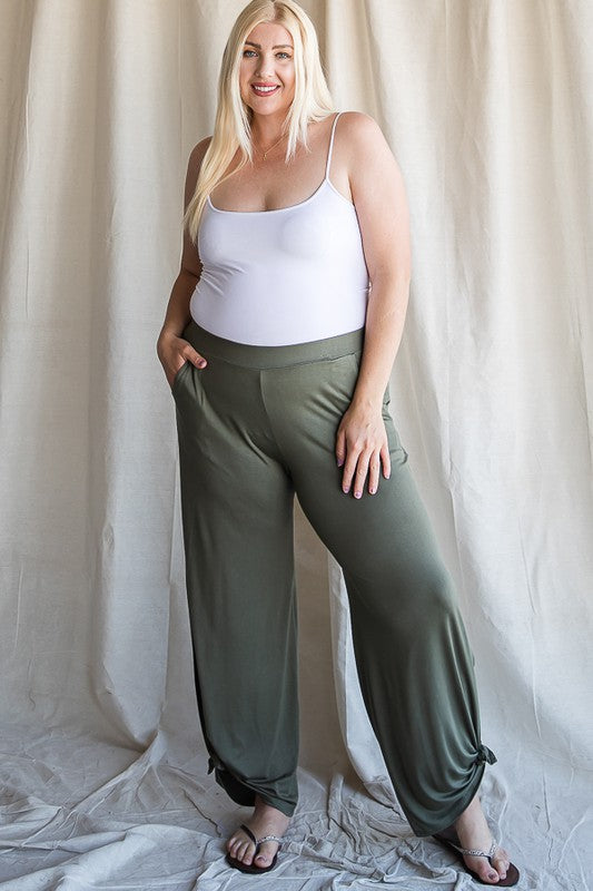 Favorite Side Tie Pants + Pockets in Olive