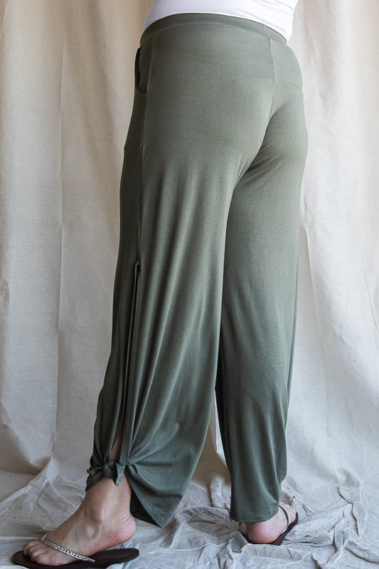 Favorite Side Tie Pants + Pockets in Olive