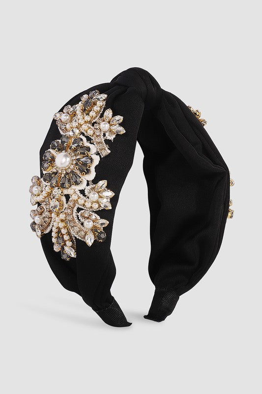 Genevieve Rhinestone Knotted Headband