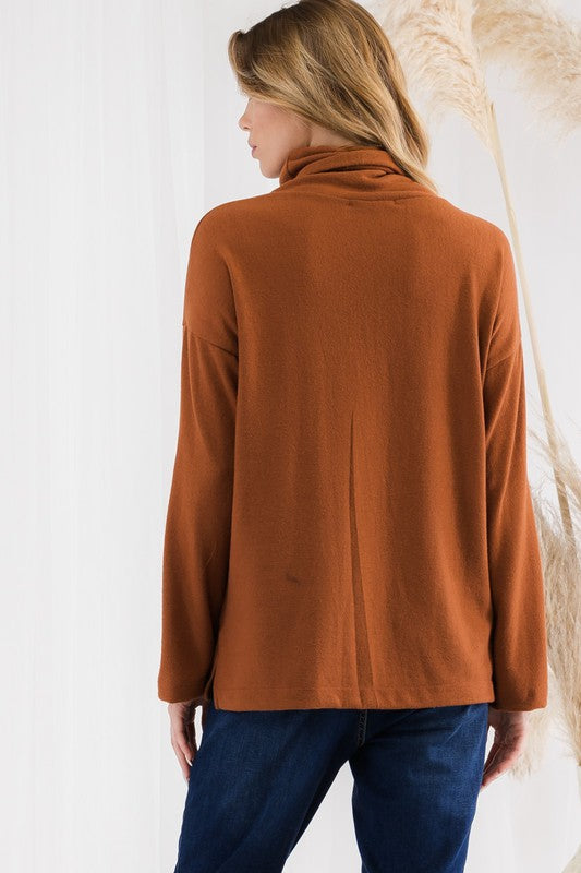 Amber Button Trim Sweater