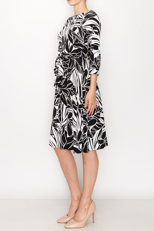 Fantasia Black & White Dress