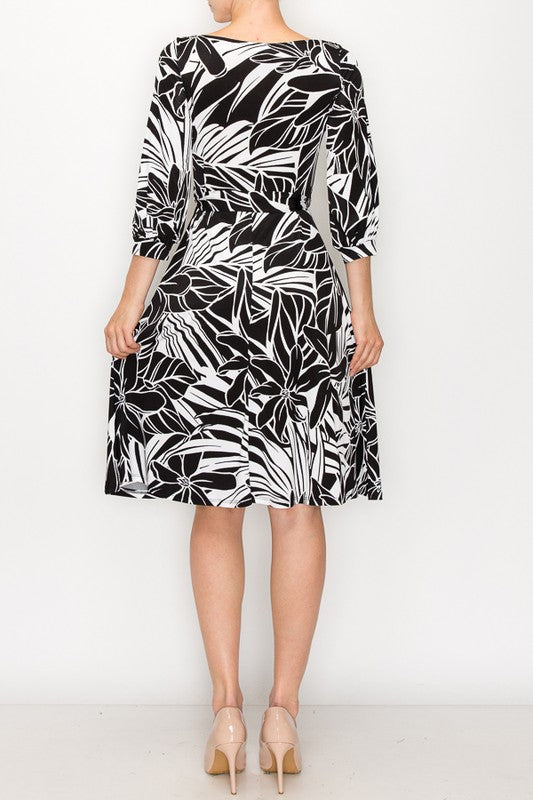 Fantasia Black & White Dress