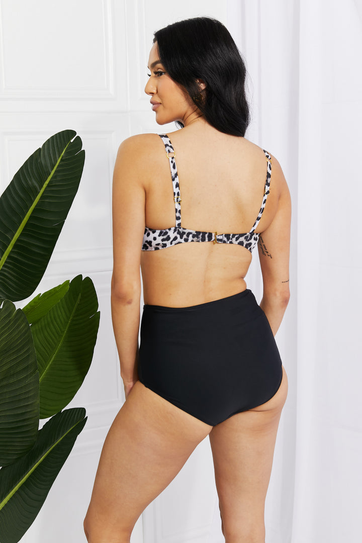 Take A Dip Twist High-Rise Bikini in Leopard