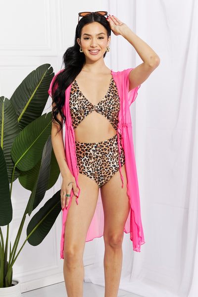 Pool Day Mesh Tie-Front Cover-Up