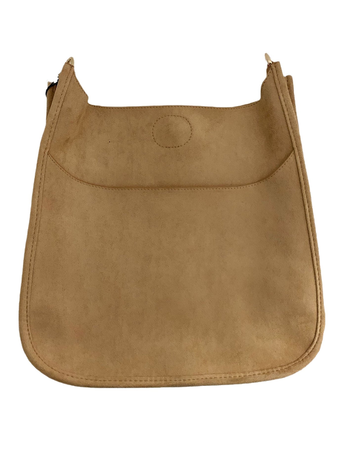 Suede Classic Messenger Camel w/Gold Hardware - Ahdorned - NO STRAP