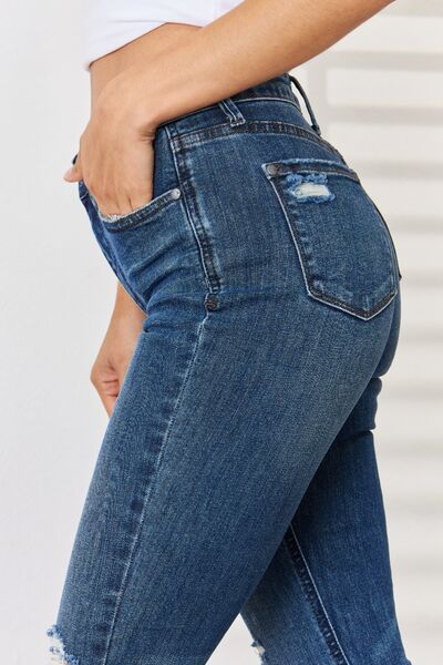 Letty High Waist Distressed Slim Jeans - Judy Blue