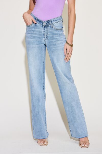 Vanessa V Front Waistband Straight Jeans - Judy Blue
