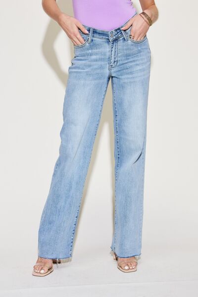 Vanessa V Front Waistband Straight Jeans - Judy Blue
