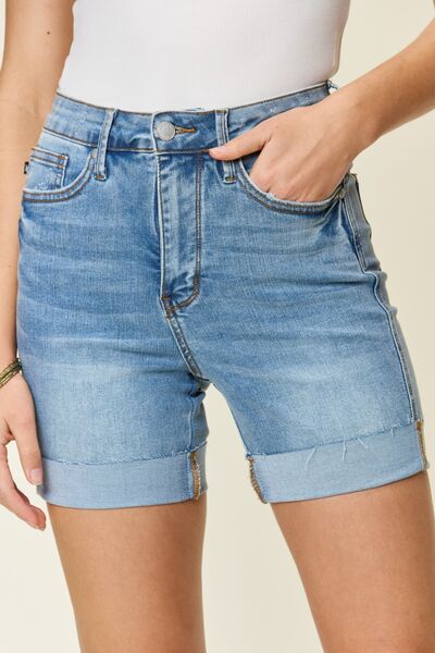 Victoria Tummy Control High Waist Denim Shorts - Judy Blue