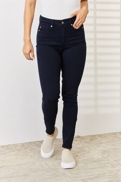 Gemma Garment Dyed Tummy Control Skinny Jeans - Judy Blue