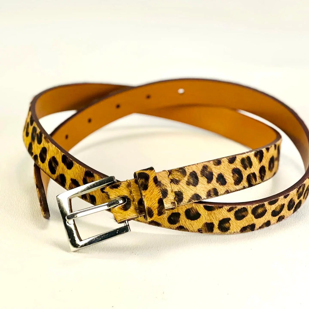 Animal Print Skinny Belt - Le Papillon