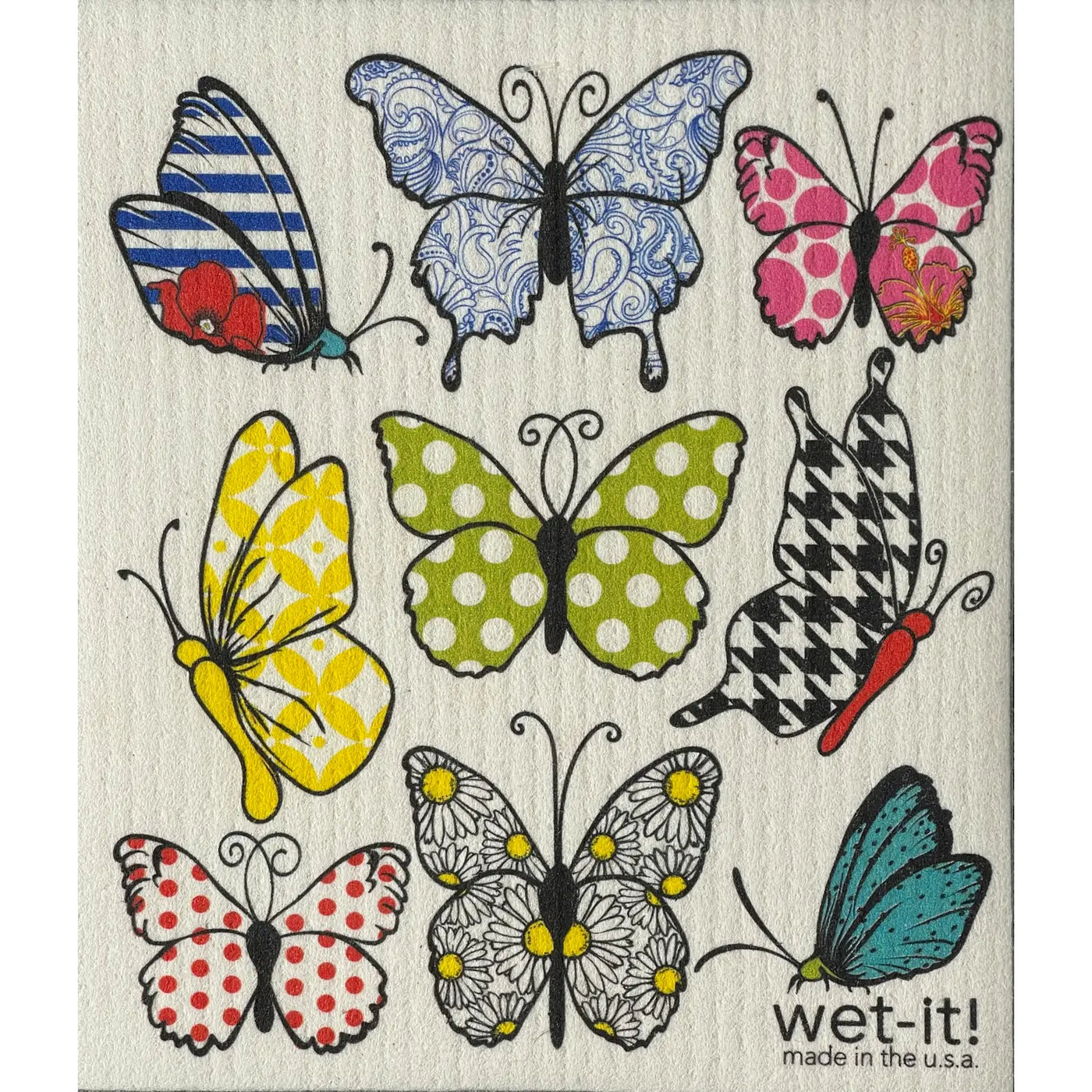 Lively Butterflies Swedish Cloth