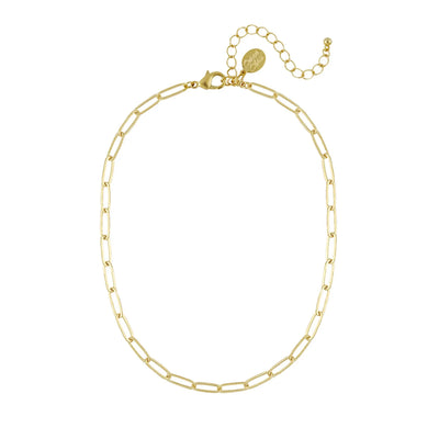 Medium Paperclip Necklace - Gold