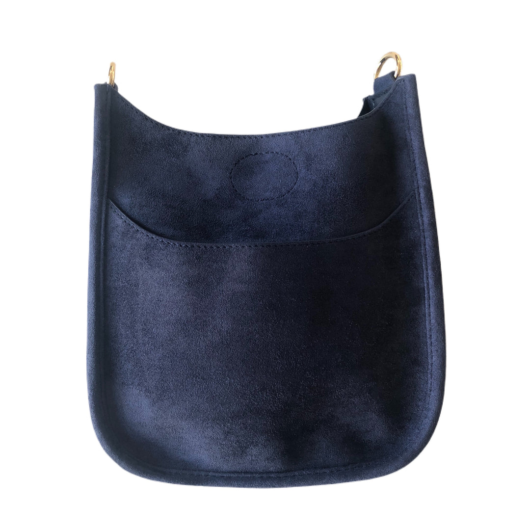 AHDORNED Navy Mini Vegan Suede Messenger-No Strap