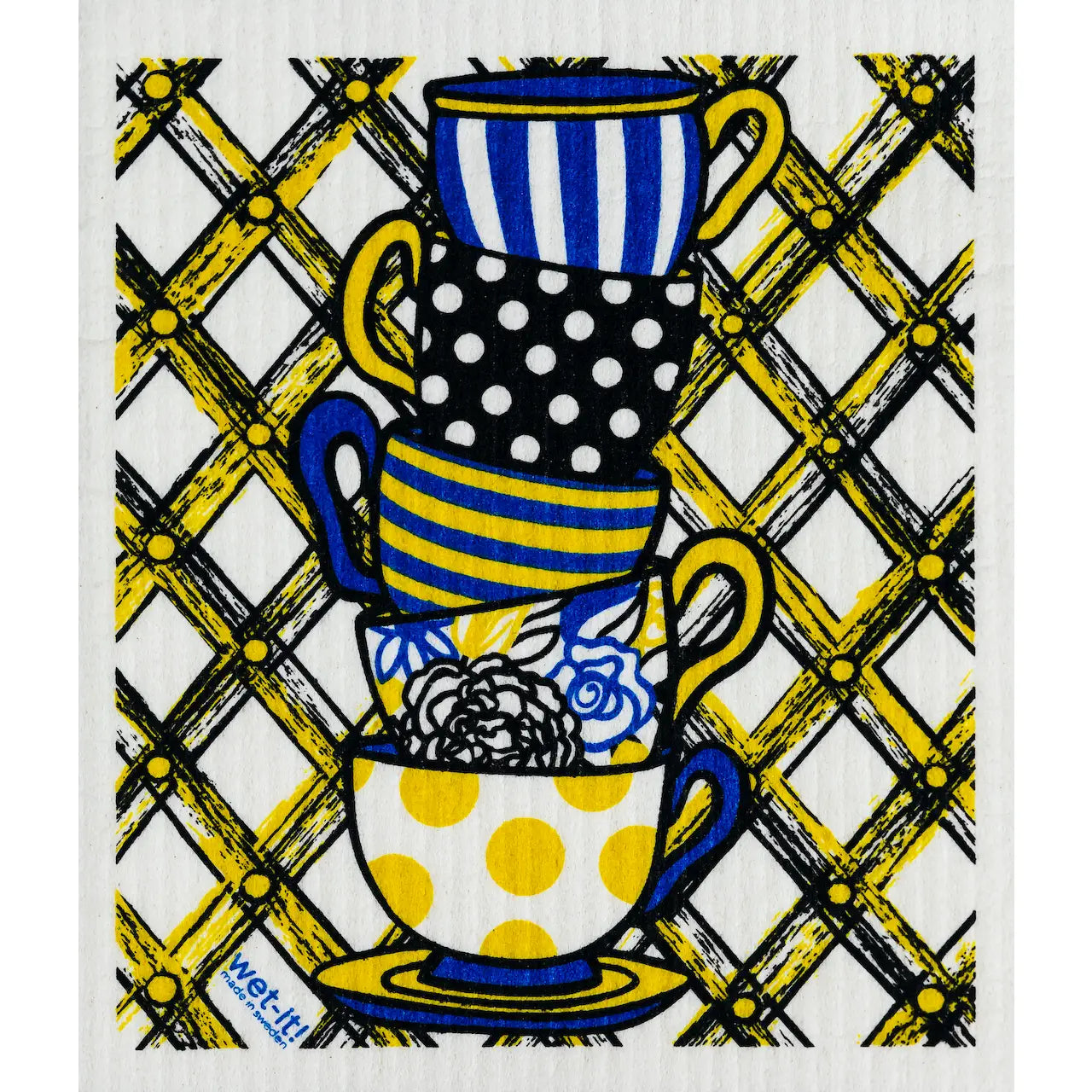 Teacups Swedish Cloth